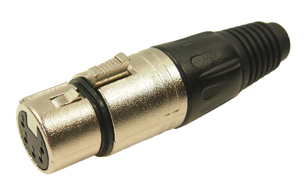 RS PRO Cable Mount XLR Connector, Female, 5 Way, Silver Plating