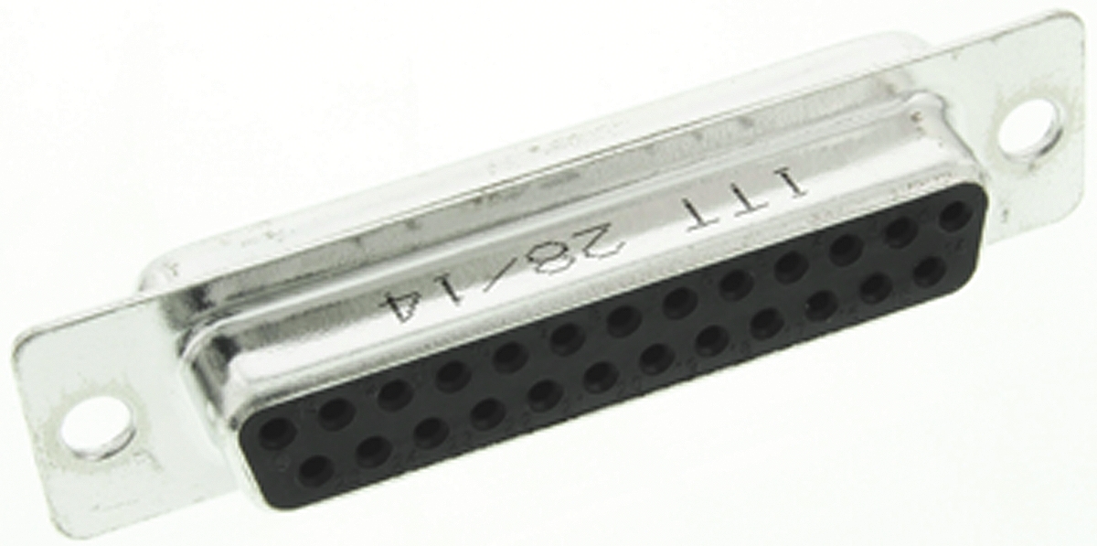 ITT Cannon ZD* 25 Way Panel Mount D-sub Connector Socket, 2.77mm Pitch