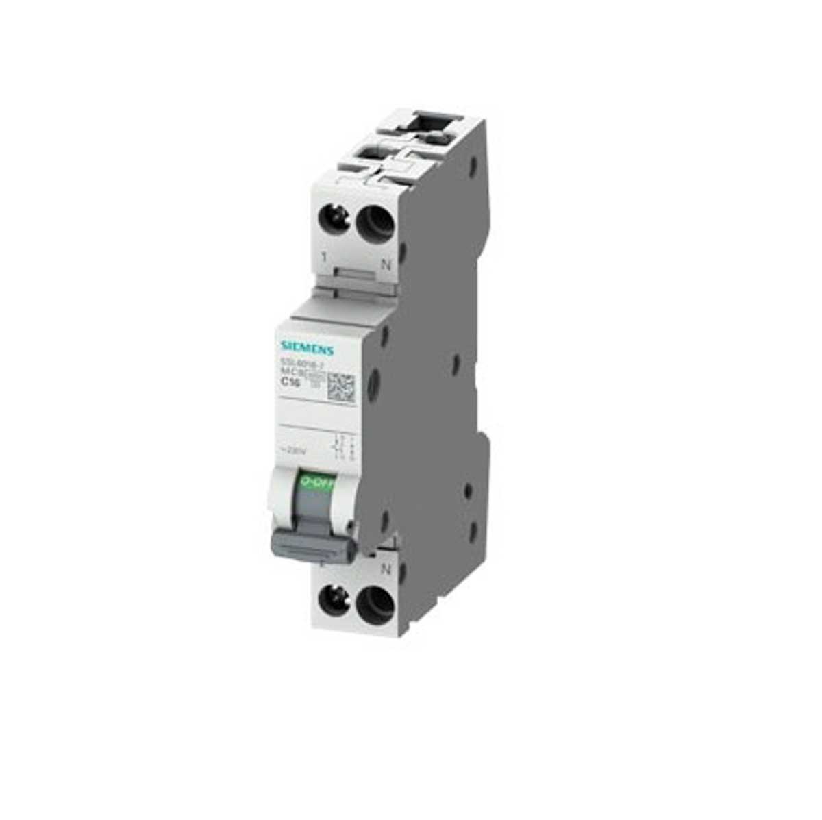 Siemens SENTRON 5SL6 MCB, 1+N, 10A Curve C, 6 kA Breaking Capacity