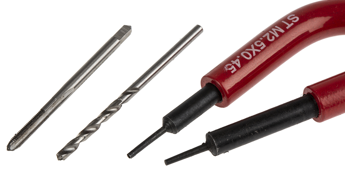 RS PRO 19 piece M2.5 x 0.45 Thread Repair Kit