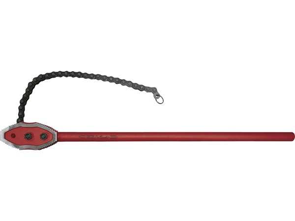 Ega-Master Chain Wrench, 900 Overall, 101.6mm Jaw Capacity, Straight Handle
