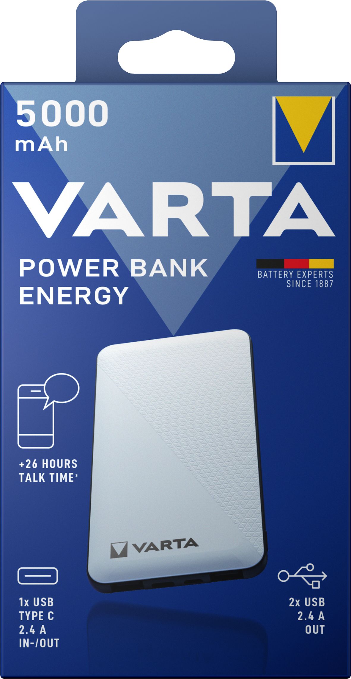 Varta 5000mAh 5V 57975 Power Bank Portable Charger