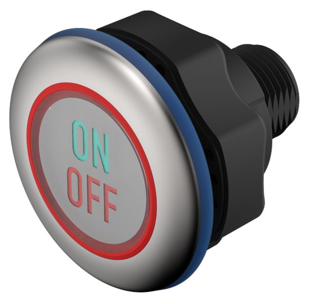 EAO Capacitive Switch NO,Illuminated, Green, IO-Link, IP69K
