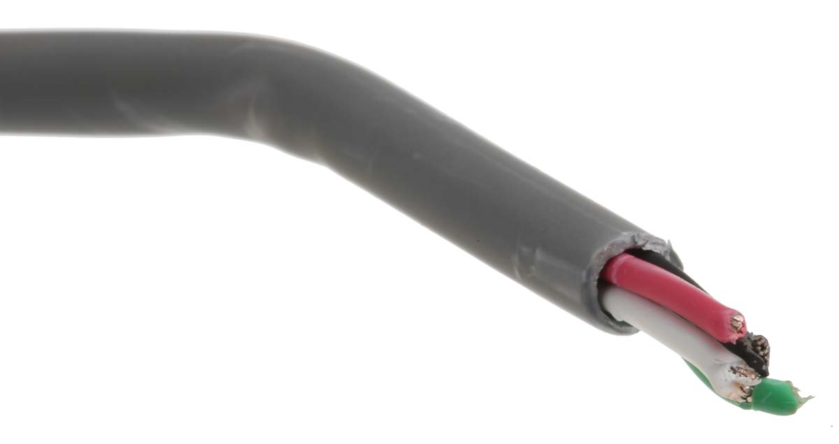 Alpha Wire Alpha Essentials LSZH Communication & Control Series Data Cable, 4 Cores, 0.35 mm², Unscreened, 22 AWG, 30m,