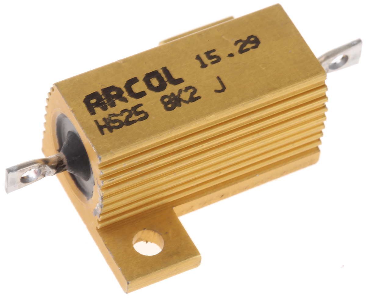 Arcol, 8.2kΩ 25W Wire Wound Chassis Mount Resistor HS25 8K2 J ±5%