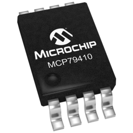 Microchip MCP79410-I/MS, Real Time Clock (RTC), 64B RAM Serial-I2C, 8-Pin MSOP
