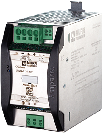 Murrelektronik Limited EMPARRO Switched Mode DIN Rail Power Supply, 230V ac, 24V dc dc Output, 20A Output, 480W