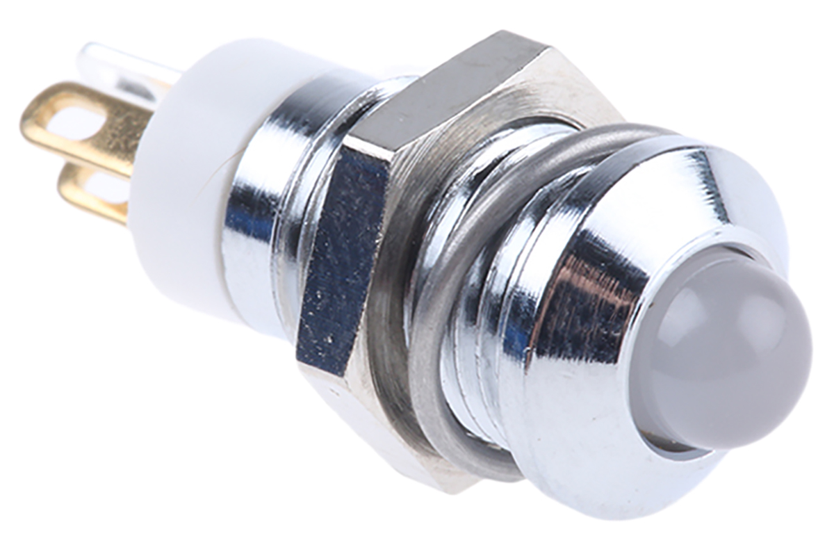 RS PRO Green, Red, Yellow Panel Mount Indicator, 2V dc, 8mm Mounting Hole Size, Solder Tab Termination