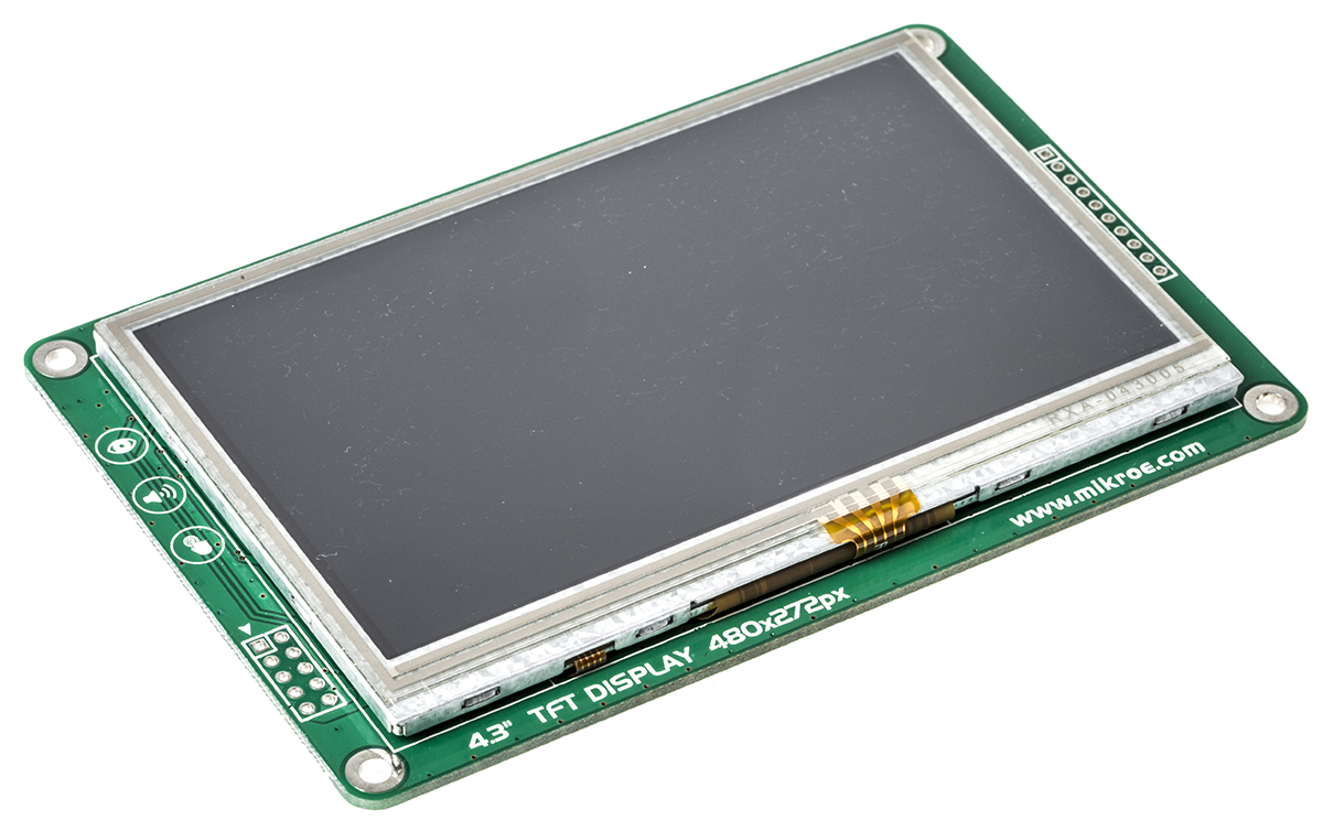 MikroElektronika MIKROE-1429, ConnectEVE FT800 4.3in TFT Color Display Module With HX8257A for Breadboard (PROTO)