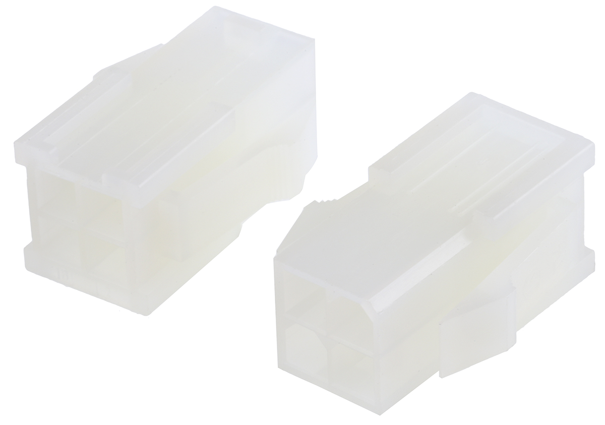 TE Connectivity, VAL-U-LOK Male Connector Housing, 4.2mm Pitch, 4 Way, 2 Row