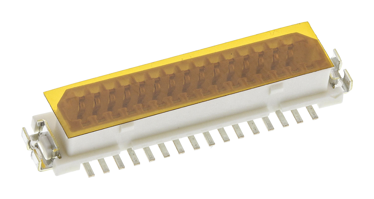 Hirose DF9 Series Straight Surface Mount PCB Socket, 31-Contact, 2-Row, 1mm Pitch, Solder Termination