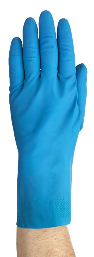 Ansell Alpha Tec 87-356 Blue Natural Rubber Latex Work Gloves, Size 9, Latex, Natural Rubber Coating