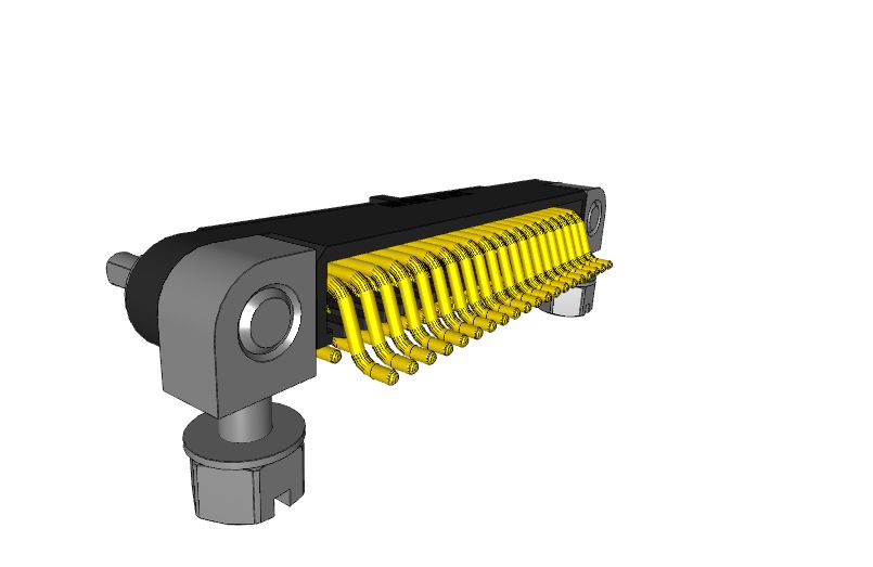 Amphenol Socapex MHDAS Series Straight PCB PCB Header, 40 Contact(s), 1.27 mm Pitch, 2 Row, Shrouded