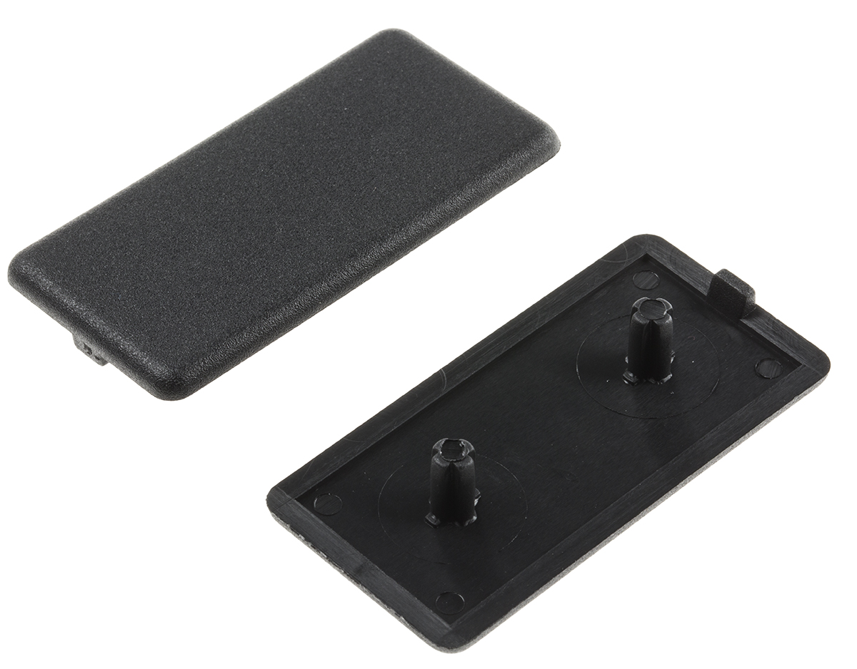 RS PRO Black End Cap, 30 x 60 mm Strut Profile, 6mm Groove