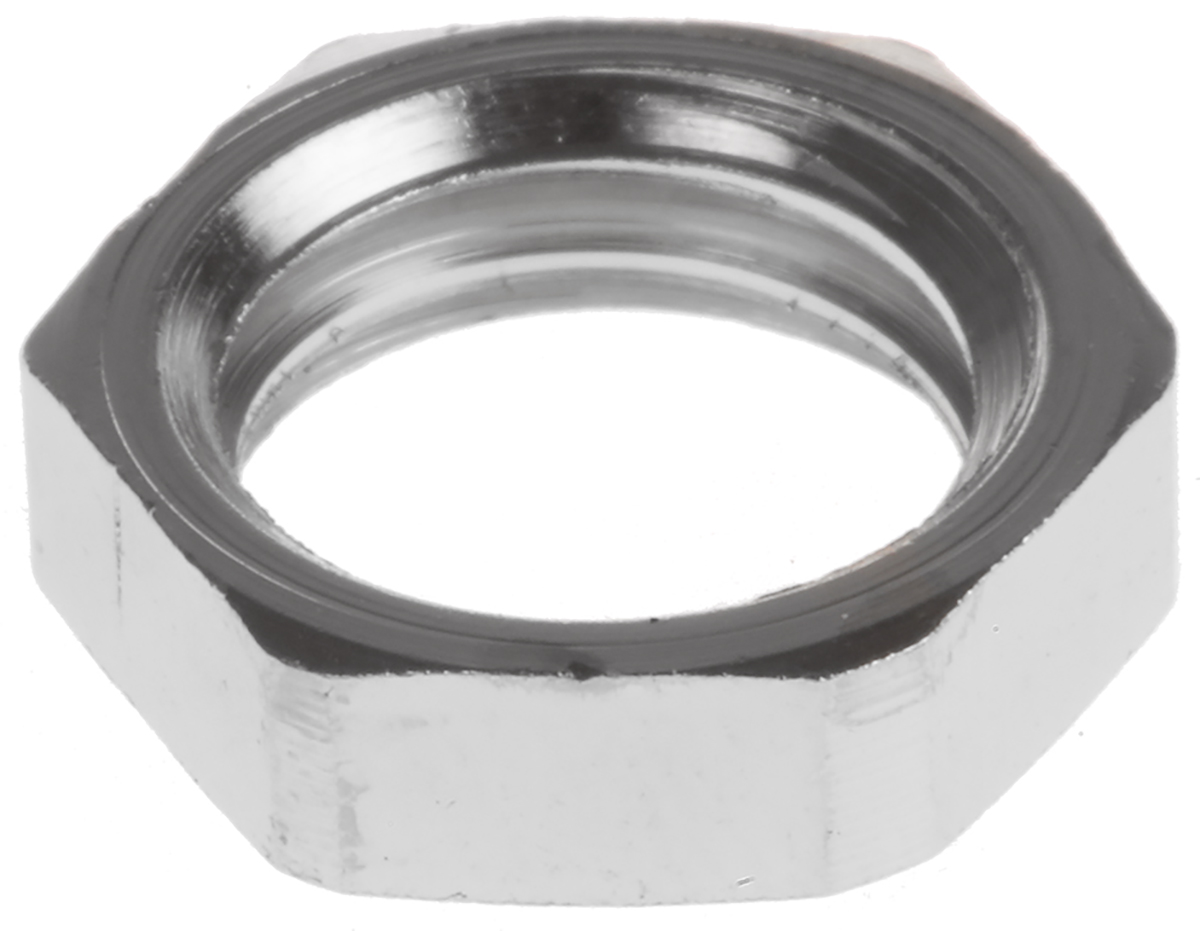 SIB Nickel Nickel Plated Brass Cable Gland Locknut, M10 Thread