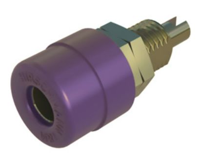 Hirschmann Test & Measurement Violet Female Banana Connector, 4 mm Connector, M6 Thread, Solder Termination, 32A, 60V