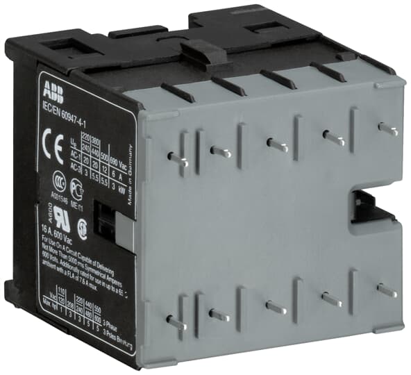 ABB GJL131 Contactor, 24 V ac Coil, 3-Pole, 20 A, 5.5 kW, 3NO/1NC