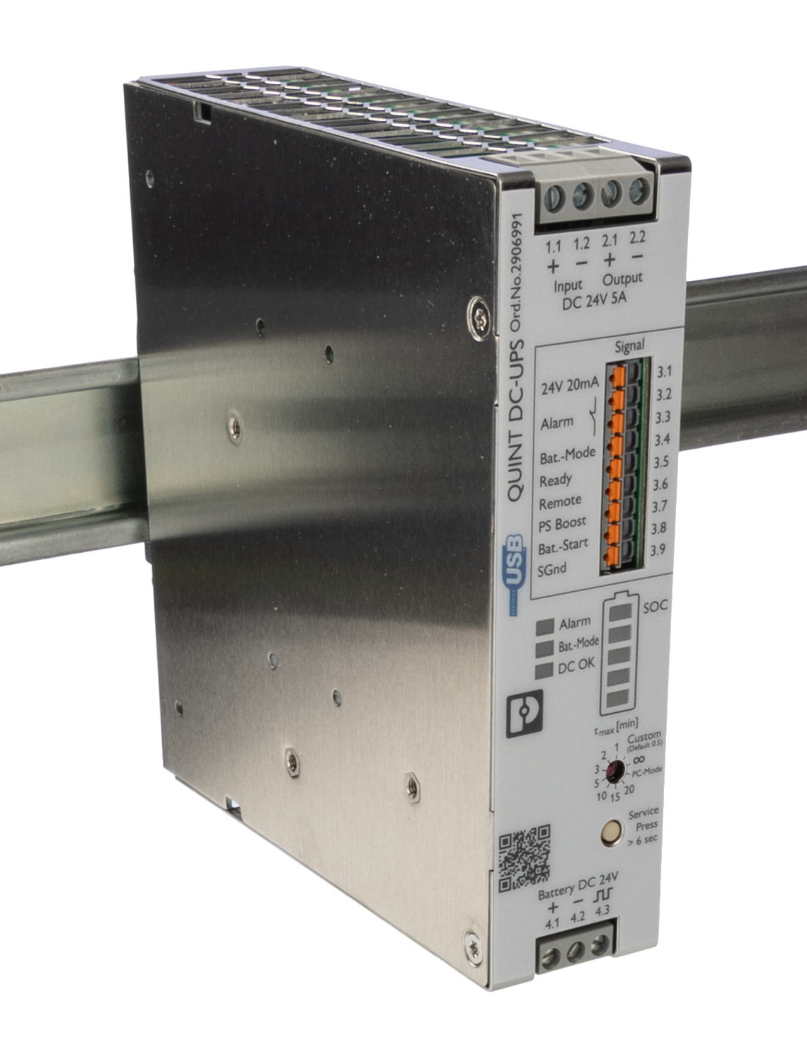Phoenix Contact 18 → 30V dc Input DIN Rail Uninterruptible Power Supply (240W), QUINT4