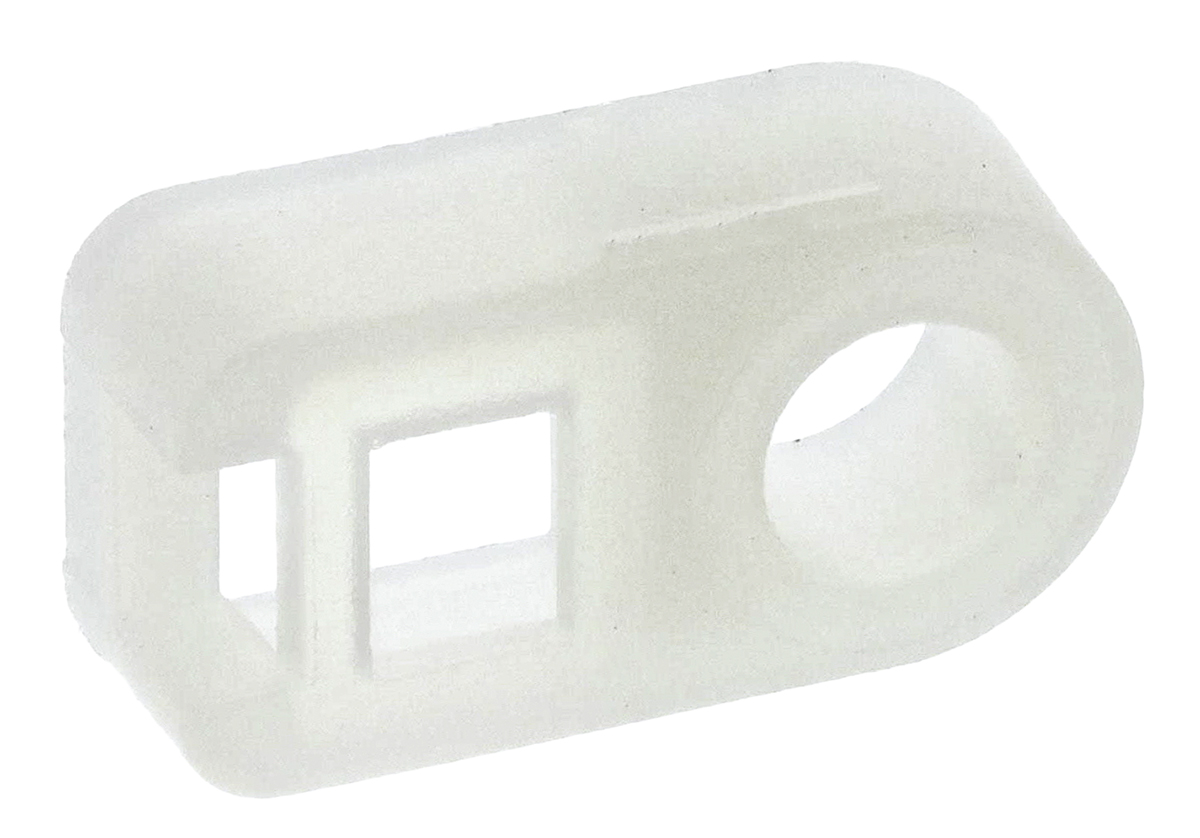HellermannTyton Self Adhesive Natural Cable Tie Mount 7.1 mm x 13.3mm, 2.5mm Max. Cable Tie Width