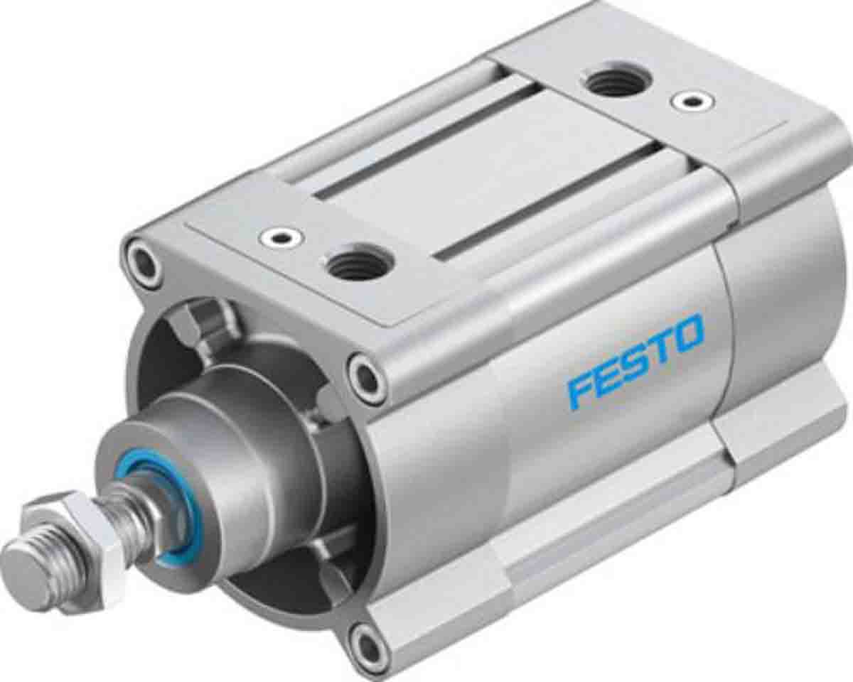 Festo Pneumatic Piston Rod Cylinder - 1384806 100 mm Bore, 50 mm DSBC Series, Double Acting Acting