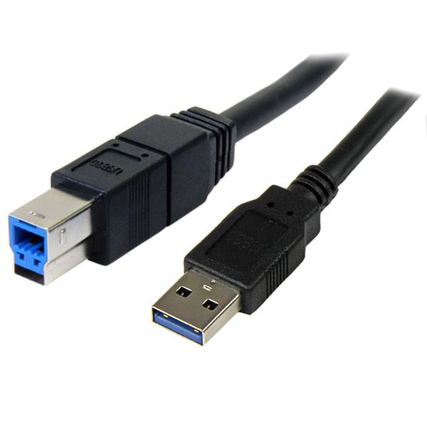 StarTech.com USB 3.0, Male USB A to Male USB B, 5Gbps, 3m