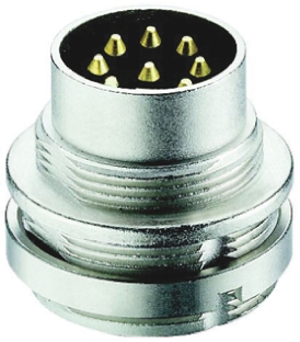 Lumberg Circular Connector, 8 Contacts, Front, M16 Connector, Plug, Male, IP68, 03 Series