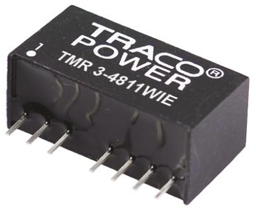 TRACOPOWER TMR 3WIE DC-DC Converter, 5V dc/ 600mA Output, 18 → 75 V dc Input, 3W, Through Hole, +85°C Max Temp