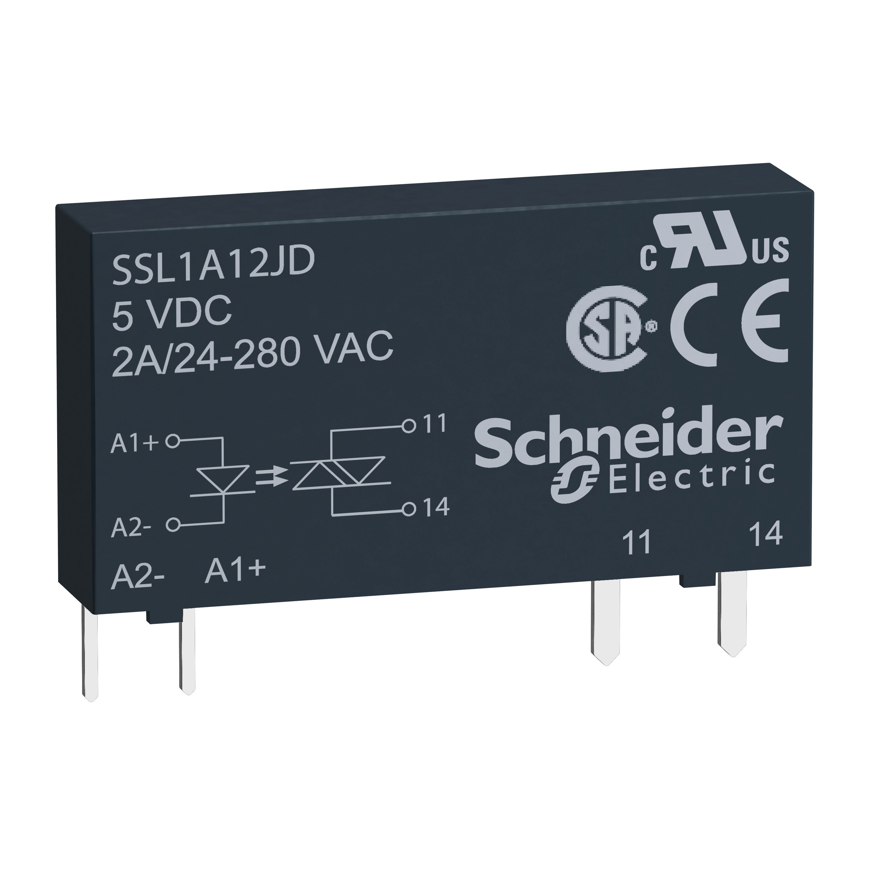 Schneider Electric Harmony Relay Series Solid State Relay, 2 A Load, PCB Mount, 280 V ac Load, 30 V dc Control