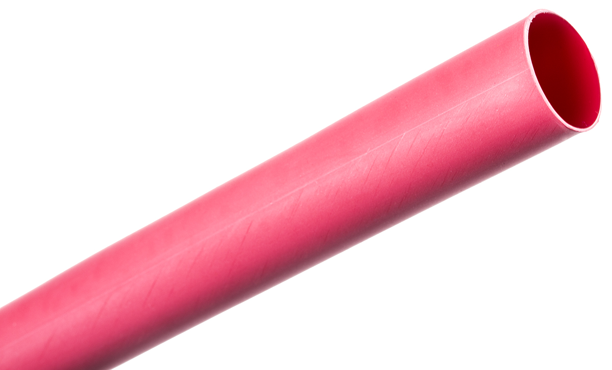 TE Connectivity Adhesive Lined Heat Shrink Tubing, Red 16mm Sleeve Dia. x 1.2m Length 4:1 Ratio, ATUM Series