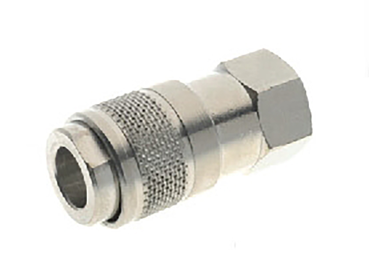 RS PRO Nickel Plated Brass Female Quick Air Coupling, G 1/8 Female Threaded