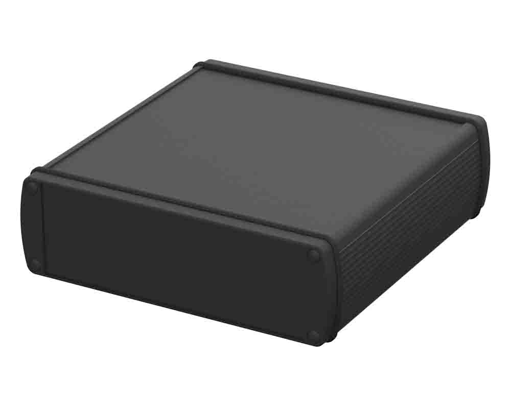 Bopla Alubos (Set) Series Black Aluminium General Purpose Enclosure, IP65, Black Lid, 169 x 52 x 150mm