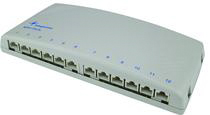 Telegartner MPD6 Cat6a Series Cat6a 12 Port RJ45 Mini Patch Panel White