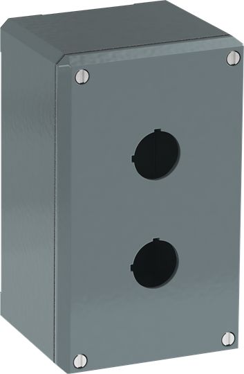 ABB Grey Aluminium Modular Metal Push Button Enclosure - 2 Hole