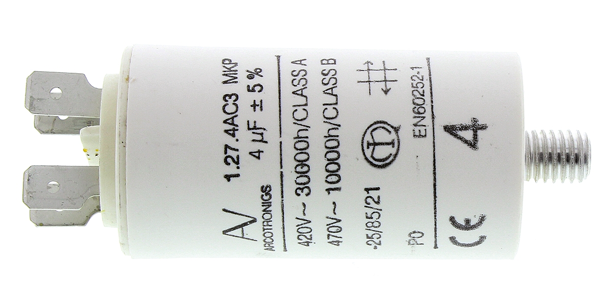 KEMET C27 Metallised Polypropylene Film Capacitor, 470V ac, ±5%, 4μF, Chassis Mount