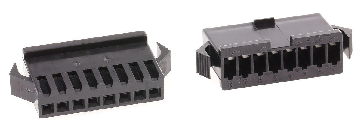 JST Male Connector Housing, 8 Way, 1 Row