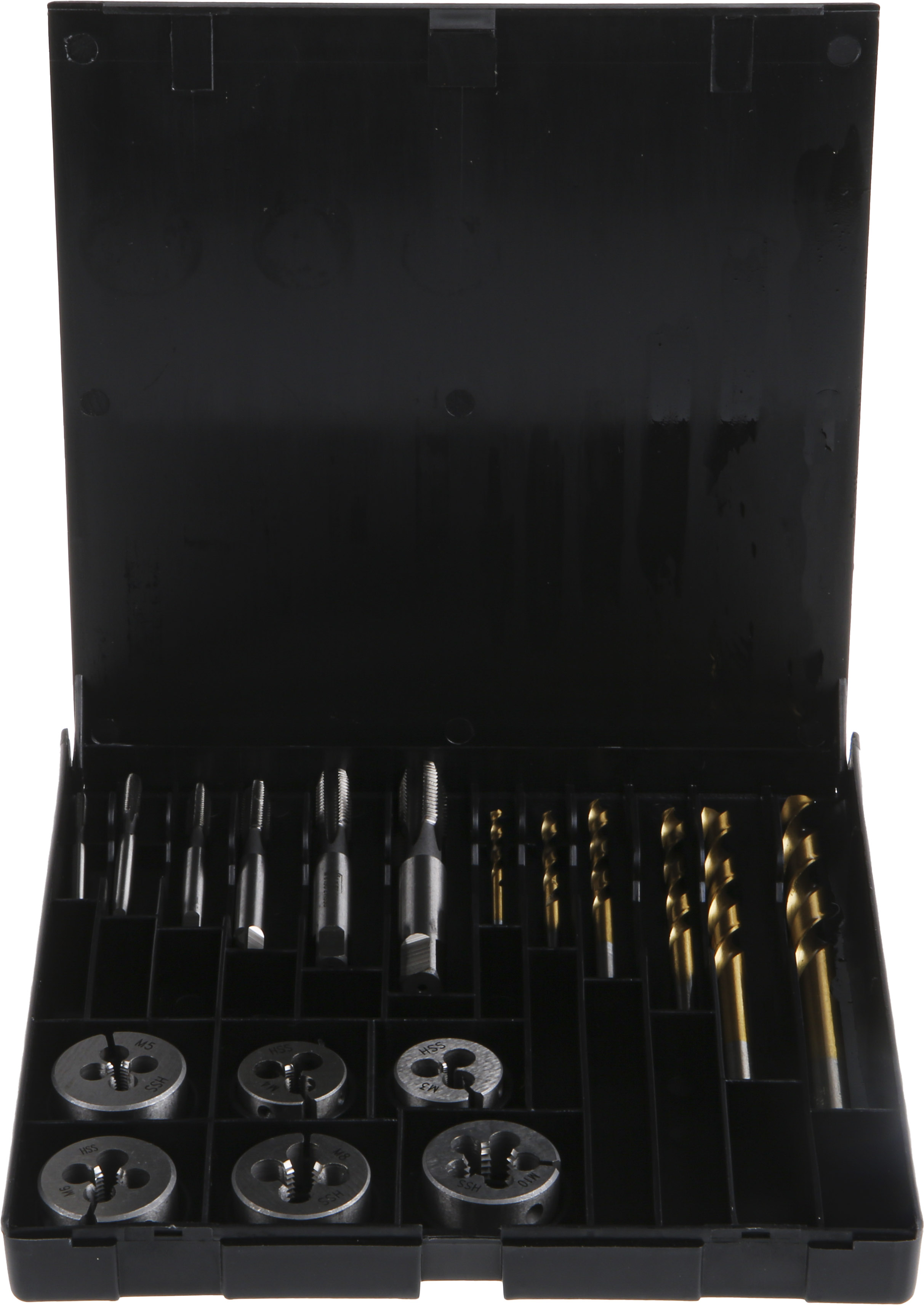 RS PRO Tap, Die & Drill Set HSS 18-Piece M3 → M10 Thread