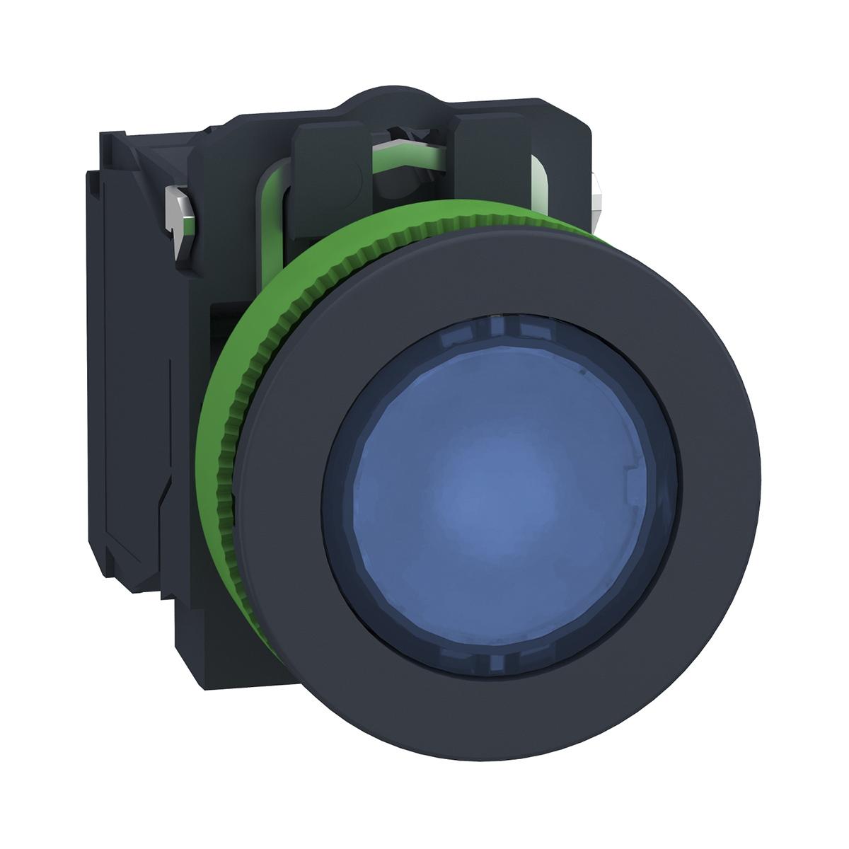 Schneider Electric XB5 Series Illuminated Push Button, Panel Mount, 30mm Cutout, SPDT