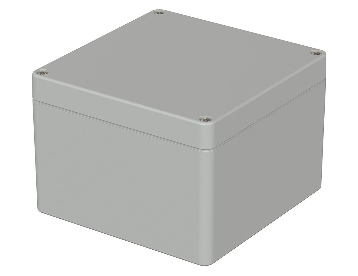 Bopla Euromas Series Light Grey Polycarbonate V0 Enclosure, IP66, IK07, Light Grey Lid, 122 x 120 x 85mm
