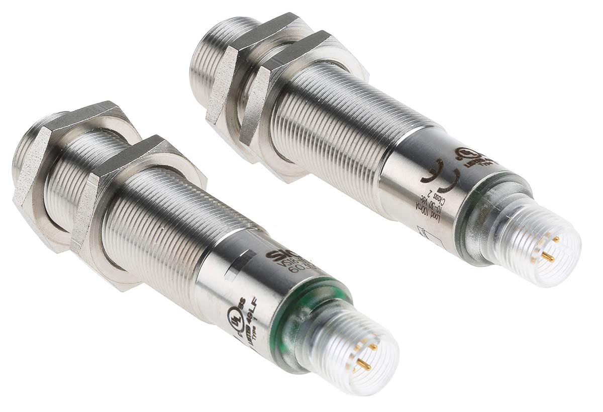Sick Through Beam (Emitter and Receiver) Photoelectric Sensor 20 m Detection Range PNP IP67, IP68, IP69K Barrel Style