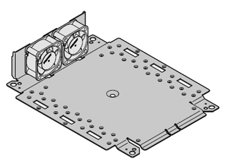 nVent SCHROFF Steel Mounting Plate with Fan, 4mm H, 444mm W, 310mm L for Use with Interscale M Electronic Case