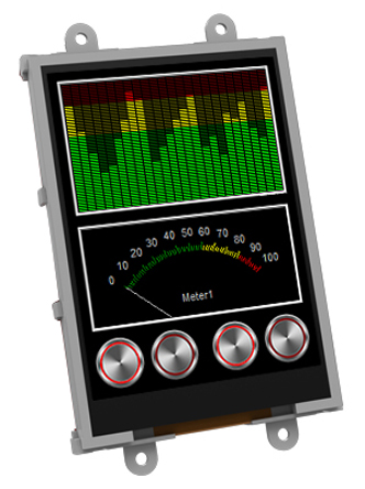 4D Systems uLCD-32PTU TFT LCD Colour Display / Touch Screen, 3.2in VGA, 240 x 320pixels