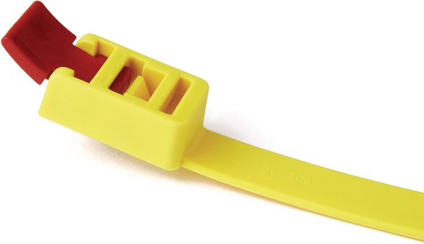 HellermannTyton Cable Tie, 752mm x 13 mm, Yellow Nylon, Pk-25