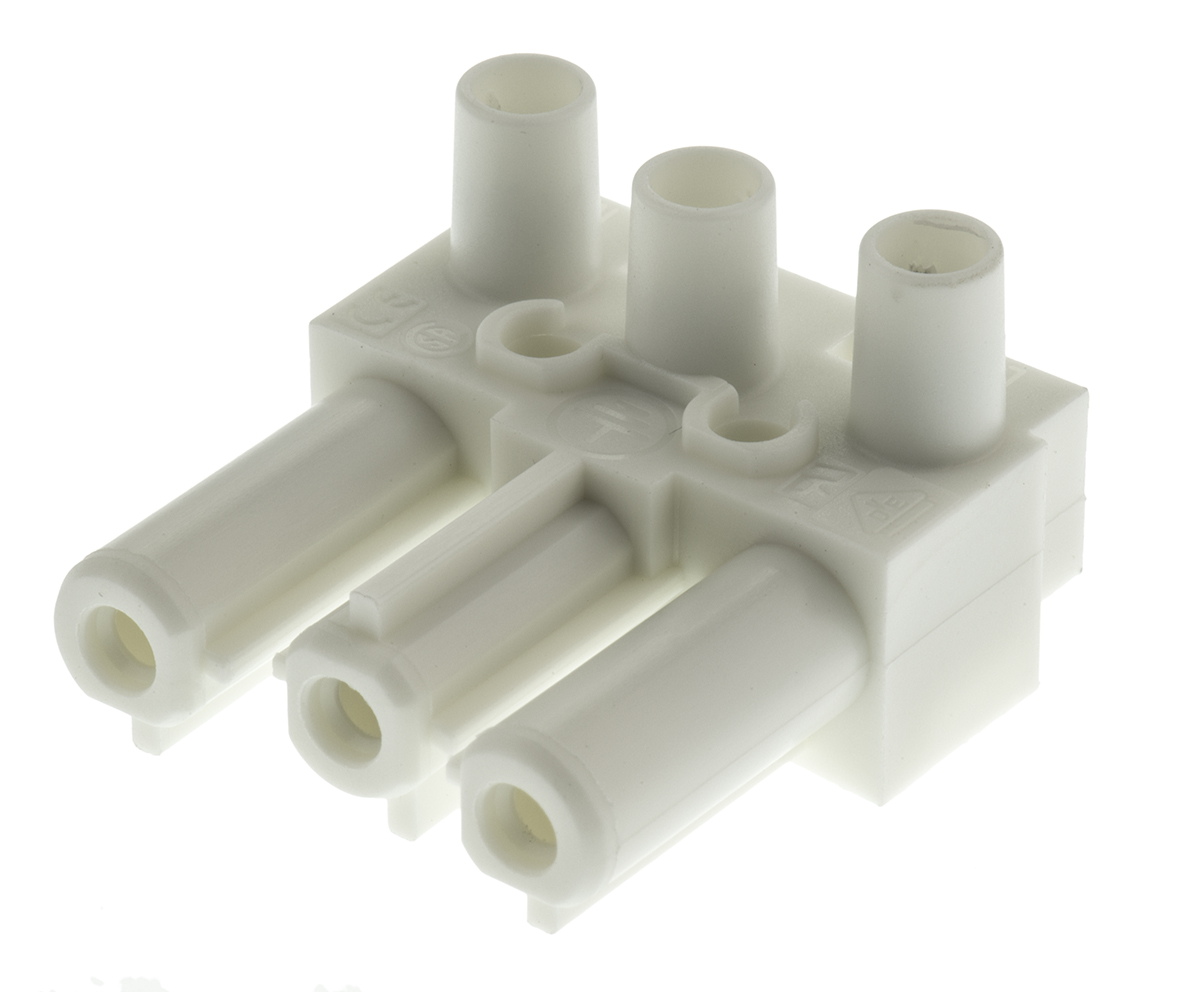 Wieland GST18 Series Connector, 3-Pole, Female, Cable Mount, 16A, IP20
