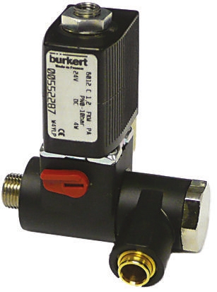 Burkert Solenoid Valve 425290, 3 Port, NC, 230 V ac 1/8 in G
