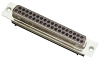 MH Connectors MH105 37 Way Cable Mount D-sub Connector Socket, 2.77mm Pitch