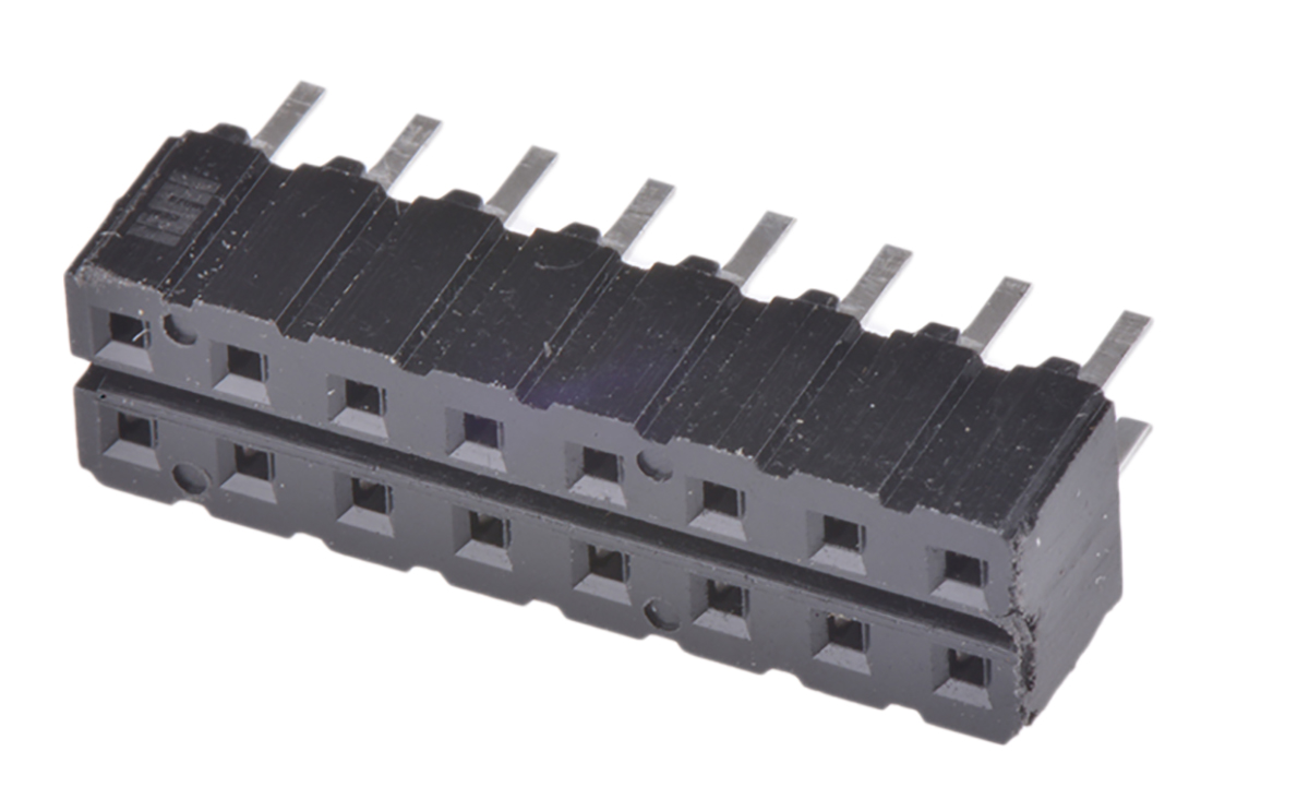 Samtec CES Series Straight Through Hole Mount PCB Socket, 16-Contact, 2-Row, 2.54mm Pitch, Through Hole Termination