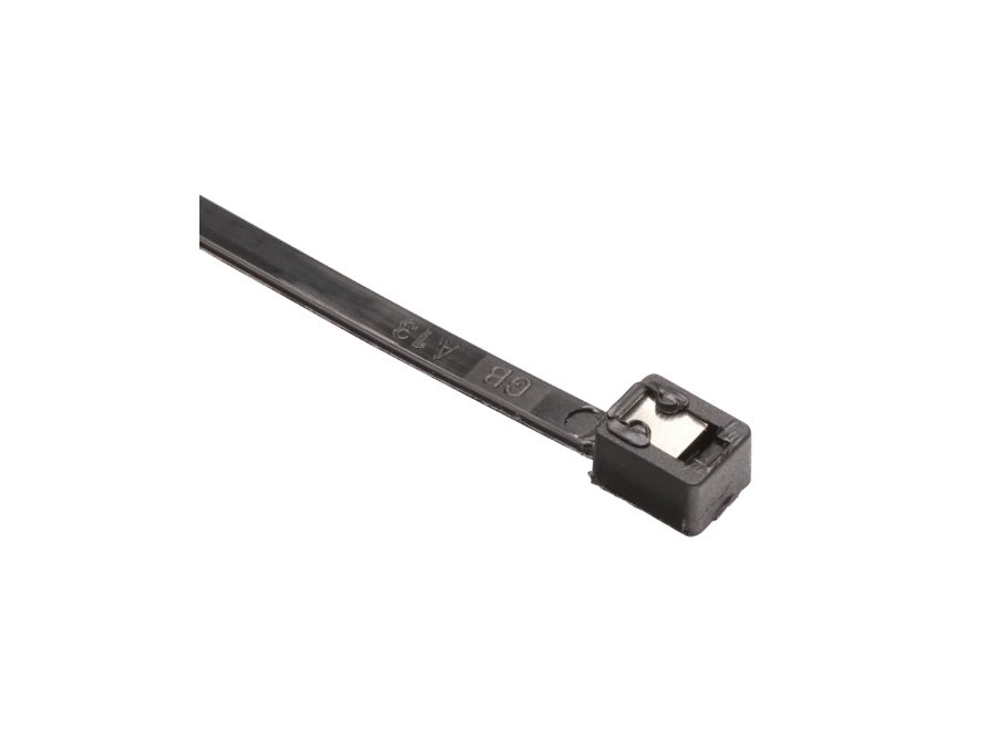 nVent CADDY Cable Tie, Cable Tray Cable Tie, 350mm x 4.3 mm, Black Nylon, Pk-100