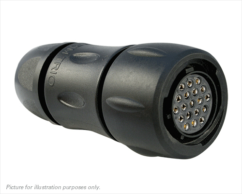 Souriau Sunbank by Eaton Circular Connector, 19 Contacts, Cable, Standard Connector, Socket, Female, IP68, IP69K, UTS