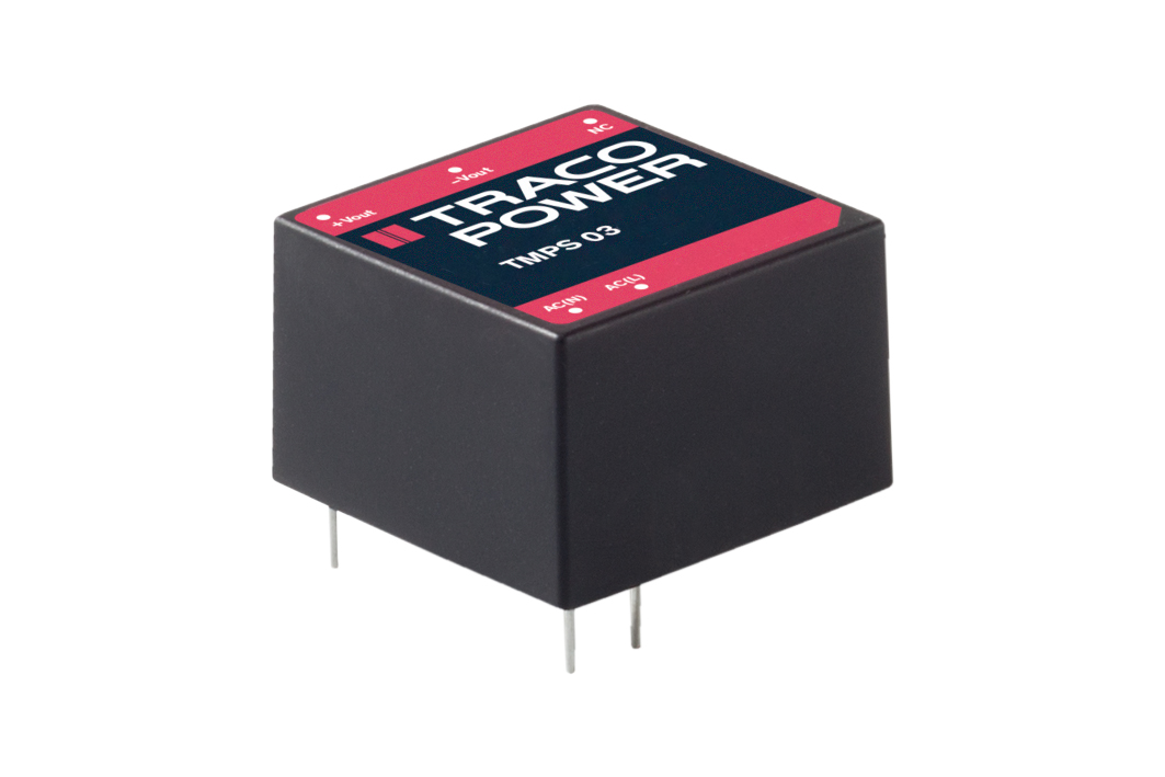 TRACOPOWER Switching Power Supply, TMPS 03-115, 15V dc, 200mA, 3W, 1 Output, 120 → 370 V, 85 → 264 V