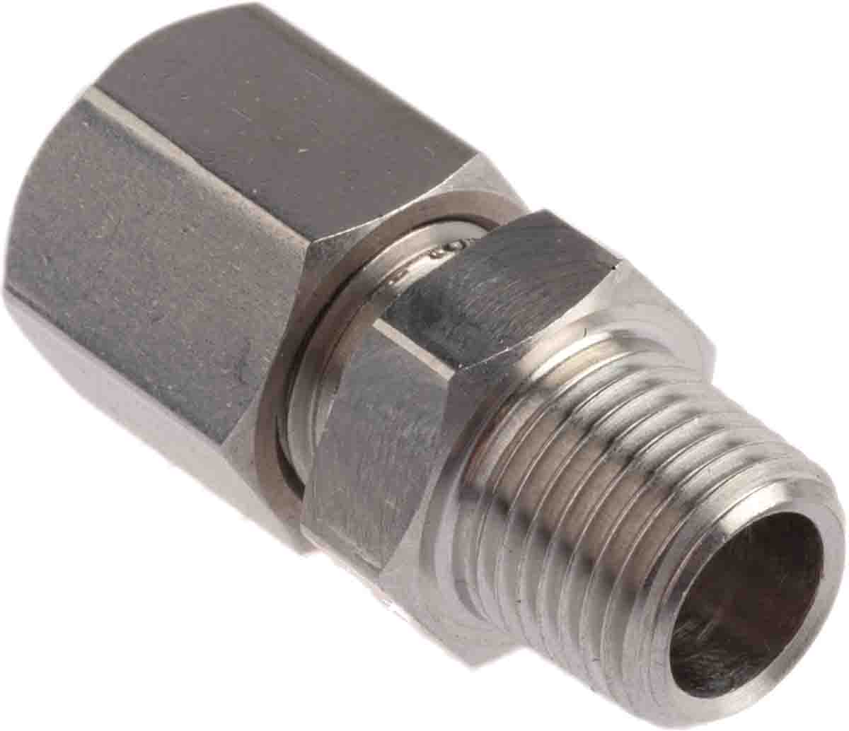 RS PRO 1/8 BSPT Compression Fitting for Use with Thermocouple or PRT Probe, 1/4in Probe, RoHS Compliant Standard